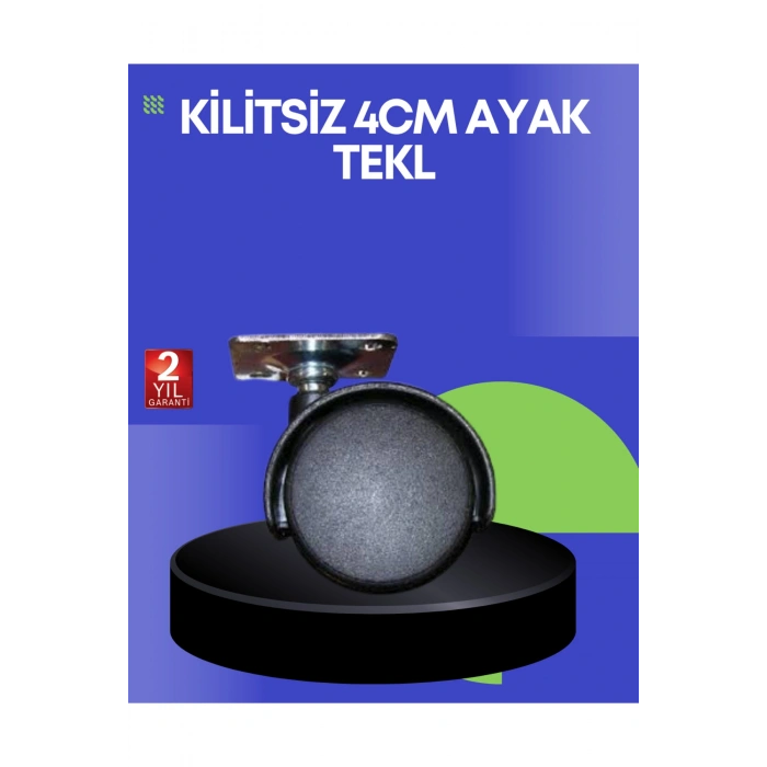Sehpa ve Ekipmanlar İçin 4 cm Kilitsiz Ayak Tekli