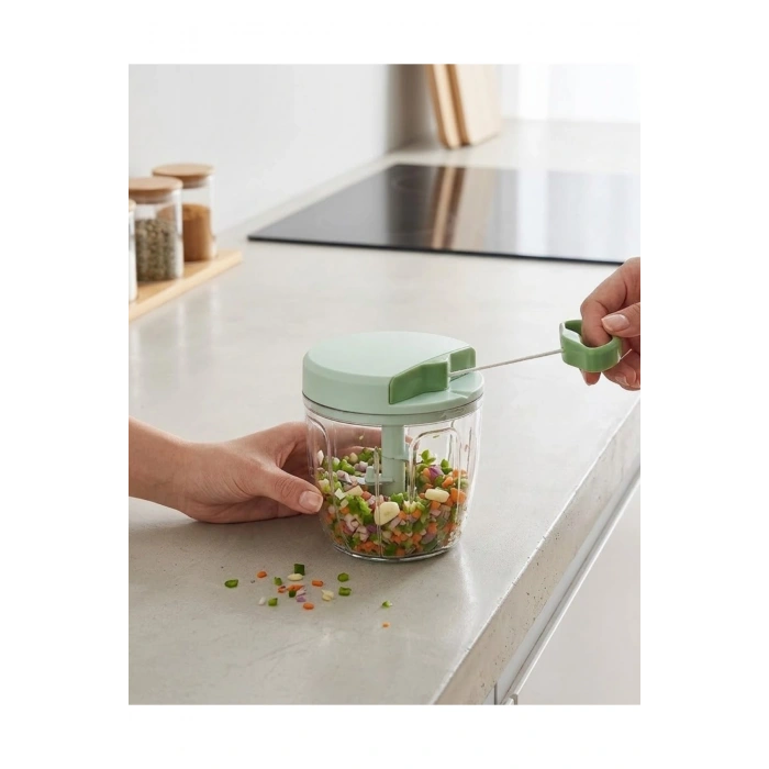 İpli Manuel Sebze Doğrayıcı 5 Bıçaklı Pratik Mutfak Rondosu