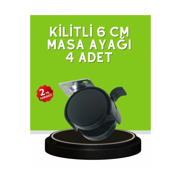 Sehpa ve Restoran Arabası İçin Kilitli Ayak 4’lü