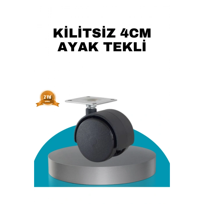 4 cm Kilitsiz Masa Ayağı Tekli Sessiz ve Akıcı Hareket