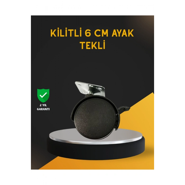 Mobilya İçin Kilitli 6 cm Ayak Tekli Satış