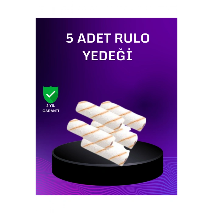 5’li Mini Rulo Boya Seti Duvar Tavan Emülsiyon Uygulama