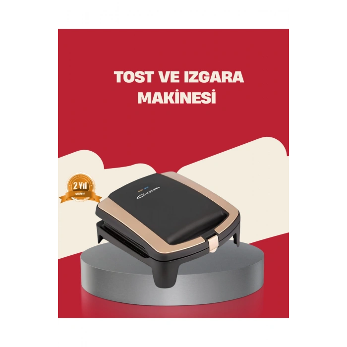 Tost Makinesi Yapışmaz Plaka 1500 Watt Güçlü