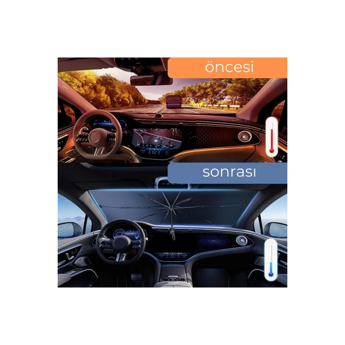 Toyota Yaris, VW Polo, Kia Rio, Fiat Punto, Hyundai Accent Blue Uyumlu Oto Şemsiye