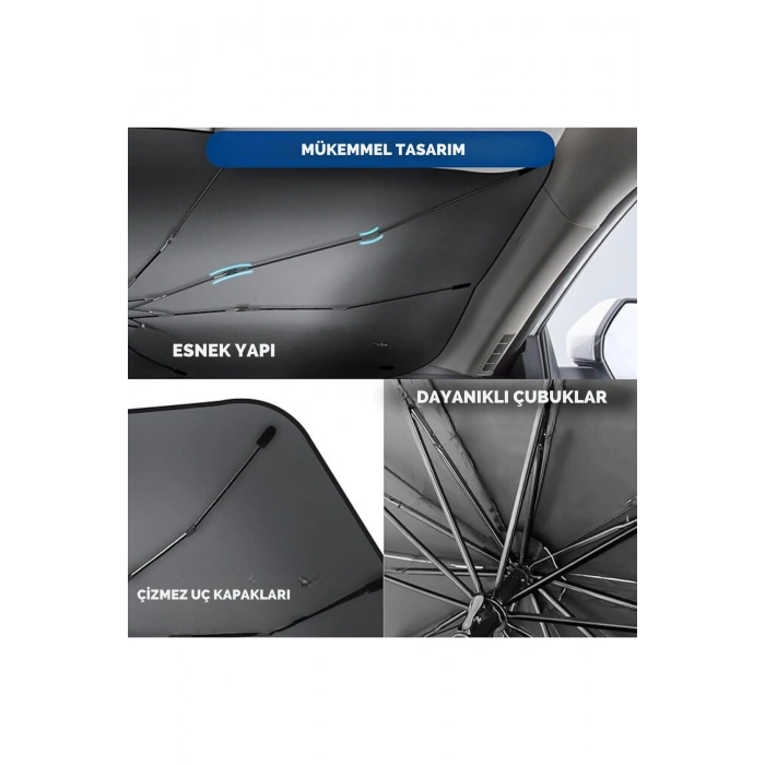 Toyota Yaris, VW Polo, Kia Rio, Fiat Punto, Hyundai Accent Blue Uyumlu Oto Şemsiye