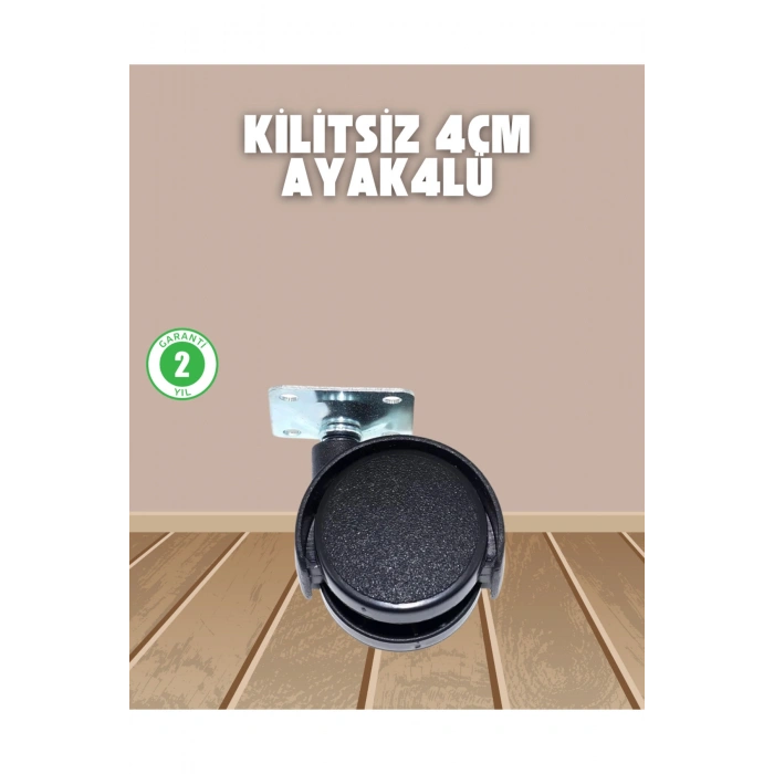 Sehpa ve Ekipmanlar İçin Kilitsiz 4 cm Ayak 4’lü