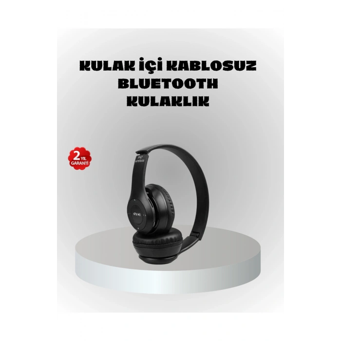 Kablosuz Bluetooth Kulaklık – TF Kart, AUX, Mikrofonlu, Suya Dayanıklı, 10m Menzil