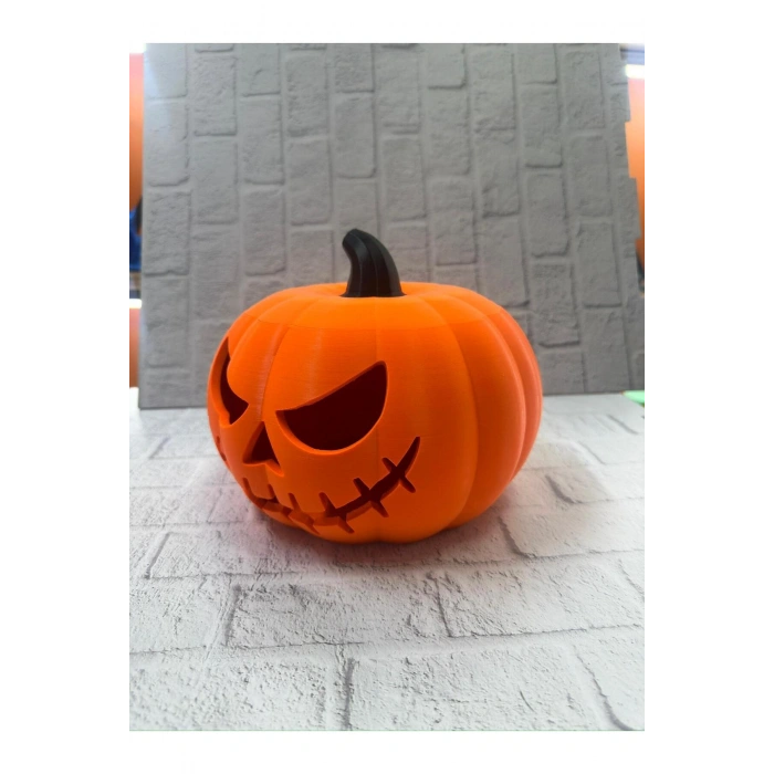 Kapaklı Balkabağı Dekor Kutusu 21×15 cm Halloween Temalı Saklama