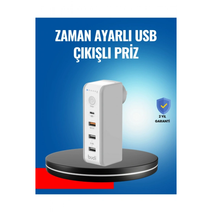 Ev ve Ofis İçin Zaman Kontrollü Çoklu Şarj Cihazı