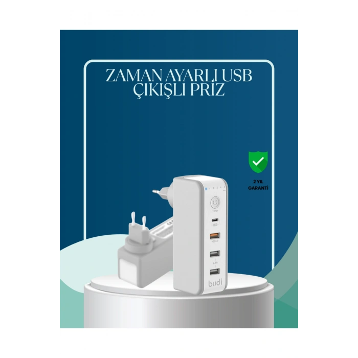 30W Type C Şarj Cihazı Zamanlayıcılı Çok Portlu Tasarım