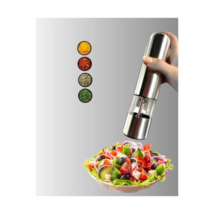 Işıklı Pilli Baharat Değirmeni Taze ve Pratik Öğütme