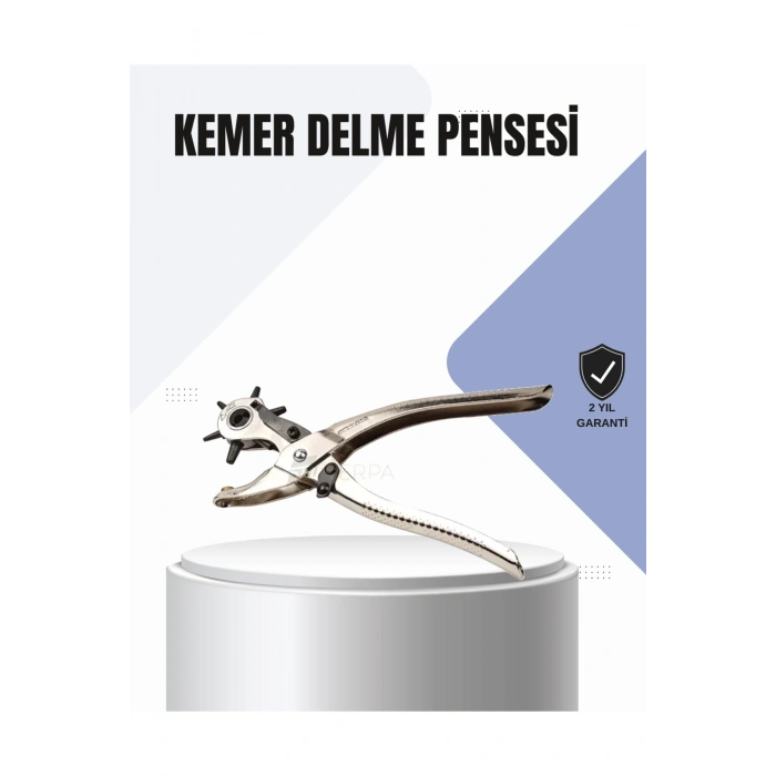 Kemer Delme Pensesi Çok Amaçlı 6 Farklı Delik Boyu Ayarlı Deri Delme Aleti