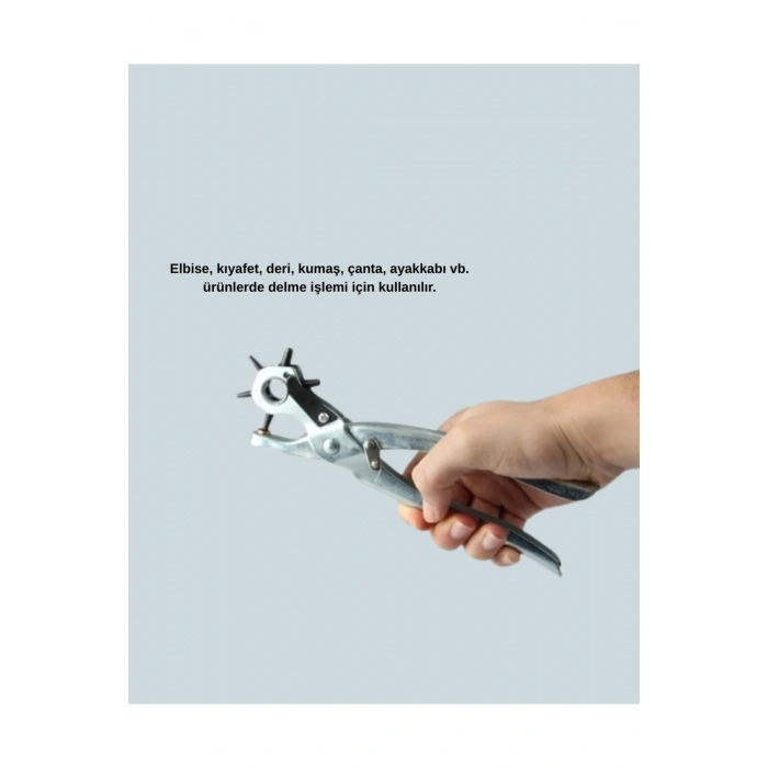 Kemer Delme Pensesi Çok Amaçlı 6 Farklı Delik Boyu Ayarlı Deri Delme Aleti
