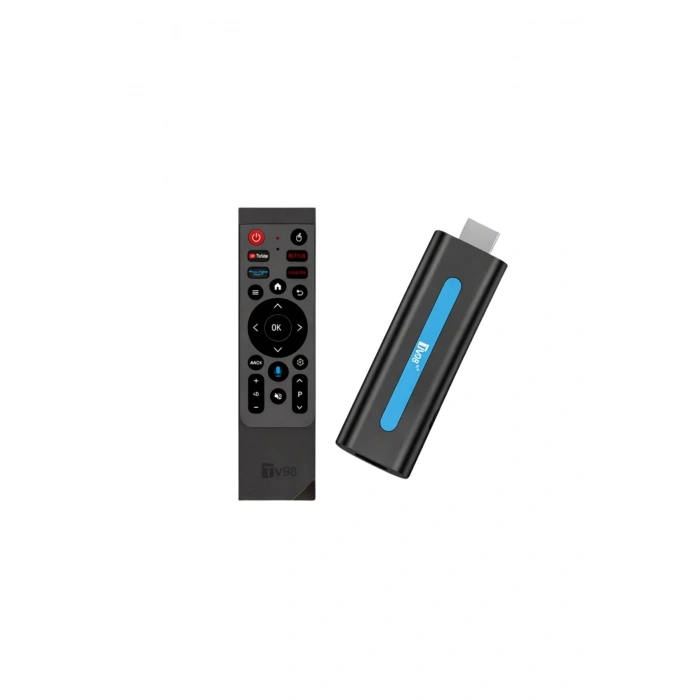 8K Android TV Stick Bas Konuş Destekli Güçlü