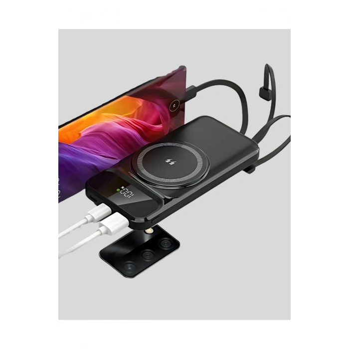 15W Kablosuz Şarj Özellikli 10000 mAh Powerbank – Type-C Hızlı Şarj