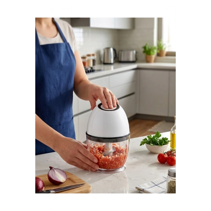 Şarjlı Mutfak Doğrayıcı 450 ML Sebze ve Sarımsak Doğrayıcı