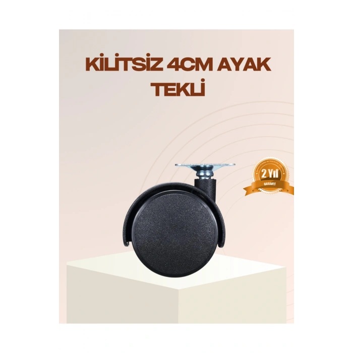 4 cm Kilitsiz Mobilya Ayağı Tekli Kolay Dönen Masa ve Sehpa Ayağı