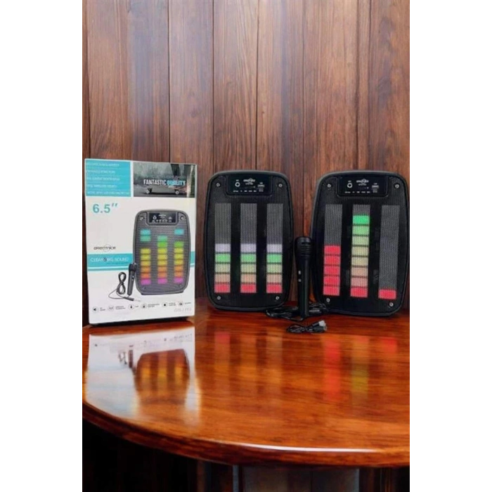 Bluetooth Hoparlör Mikrofonlu Speaker Taşınabilir Şarjlı