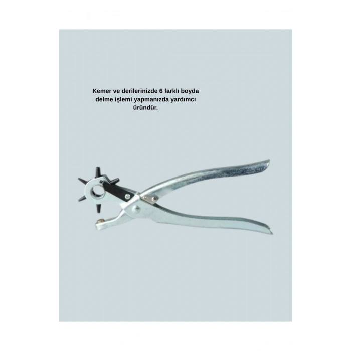 Deride Kemer Çanta Ayakkabı Delme Pensesi 6 Uçlu Döner Başlıklı Tamir Aleti