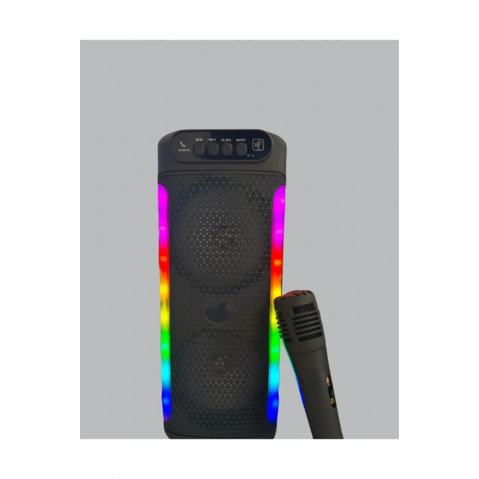 Yüksek Ses Güçlü Kablosuz Hoparlör Karaoke Mikrofonlu