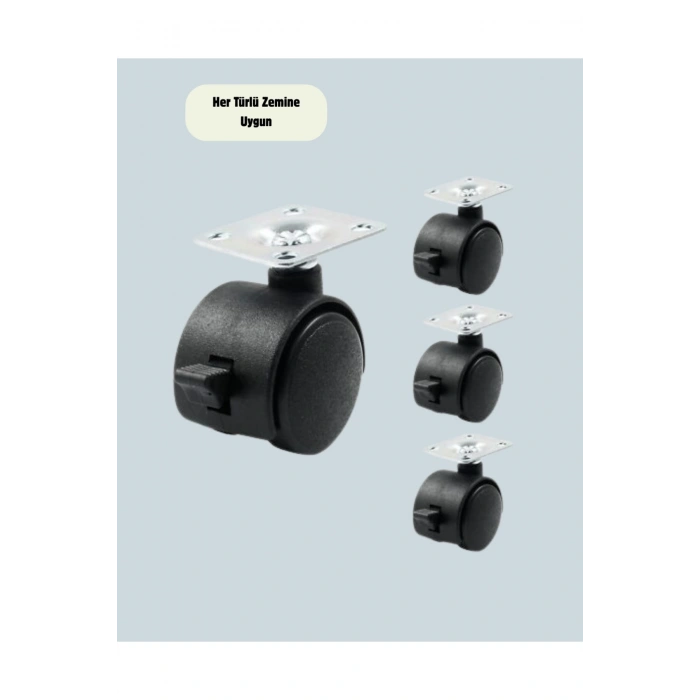 4’lü Kilitli Tekerlek Ayak 4 cm Sessiz ve Dayanıklı