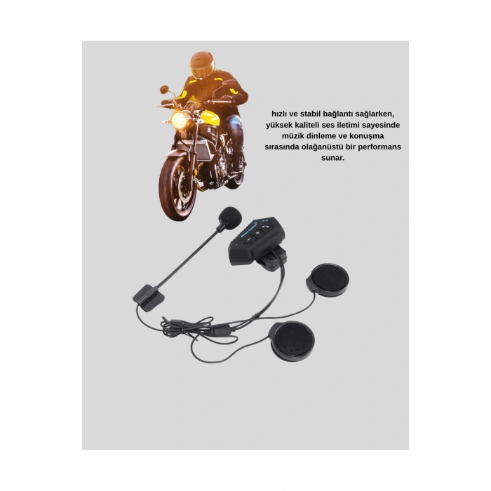 BT22 Kablosuz Kask Kulaklığı – Bluetooth 5.0, Intercom, Su Geçirmez ve Uzun Ömürlü Batarya