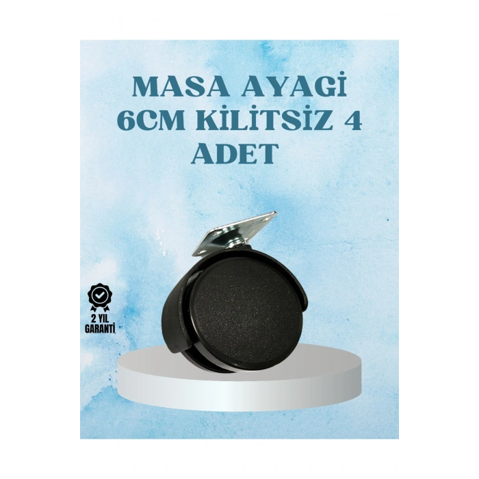 Kilitsiz Mobilya Tekerleği 6 cm 4 Adet Dayanıklı Tasarım
