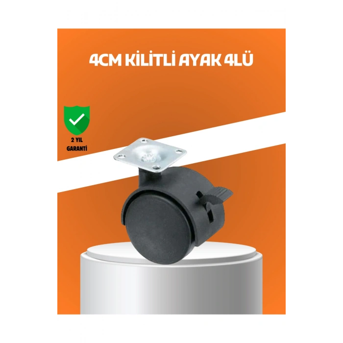 Kilitli Mini Tekerlek Ayak 4 cm 4’lü Set