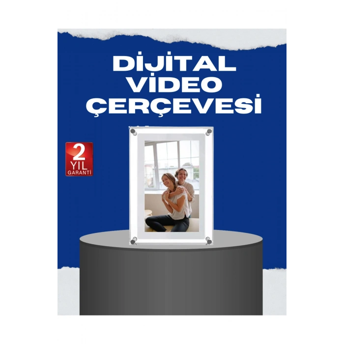 USB Type-C Destekli 7 İnç Dijital Fotoğraf Çerçevesi – Video ve Müzik Oynatma