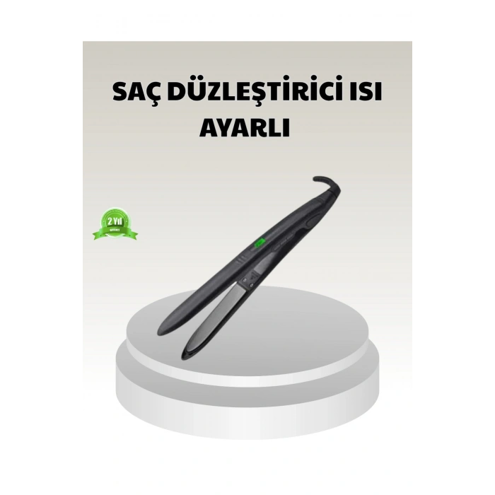 Dijital Ekranlı Isı Ayarlı Saç Düzleştirici – Titanyum Plaka, Seyahat Dostu Tasarım