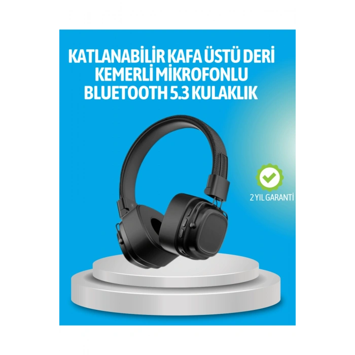 Deep Bass Destekli Kablosuz Katlanabilir Kulak Üstü Kulaklık