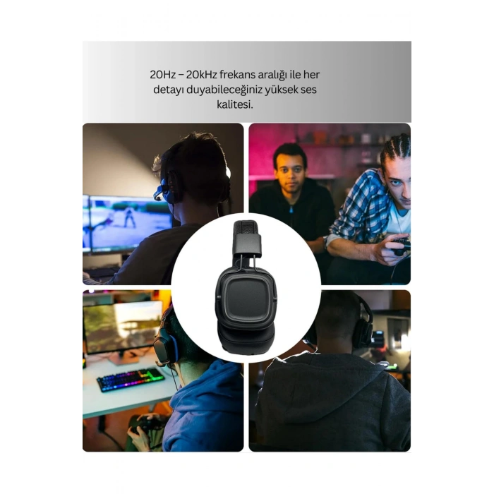 Deep Bass Destekli Kablosuz Katlanabilir Kulak Üstü Kulaklık