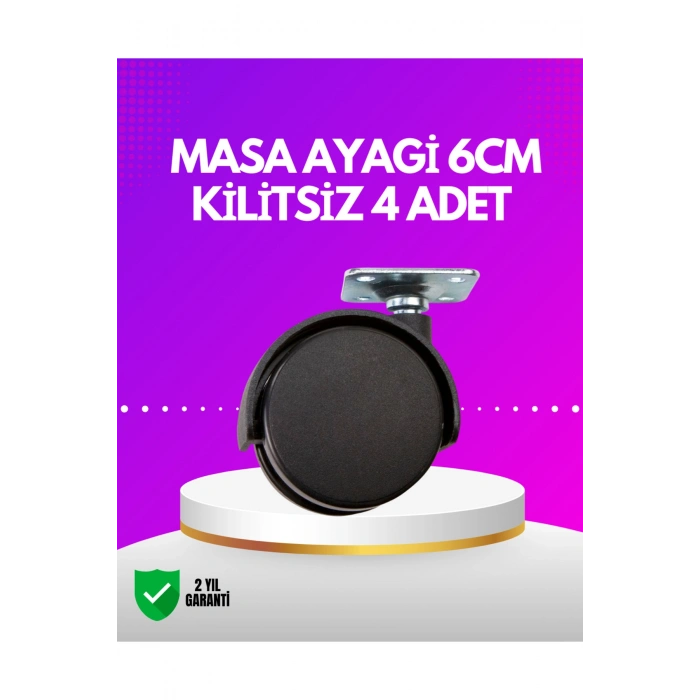 Masa ve Koltuk İçin Kilitsiz Tekerlek Seti 6 cm