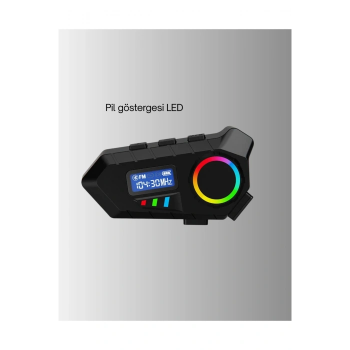 Bluetooth 5.4 İnterkom IP65 Toz ve Su Geçirmez LED Göstergeli