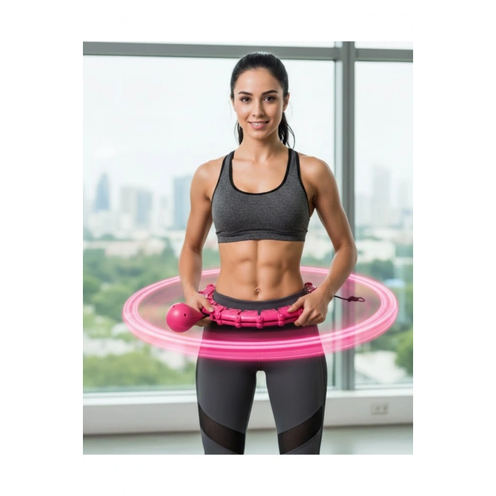 24 Bölüm Akıllı Hula Hoop Bel Masajlı Düşmeyen Spor Çemberi