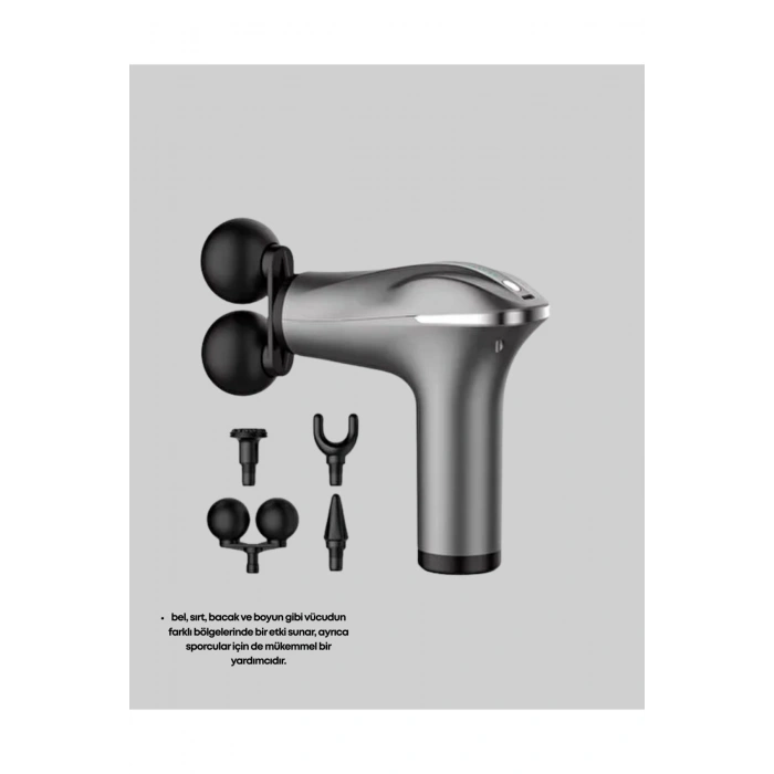 Çok Fonksiyonlu 4 Başlıklı Şarjlı Masaj Aleti Rahatlatıcı