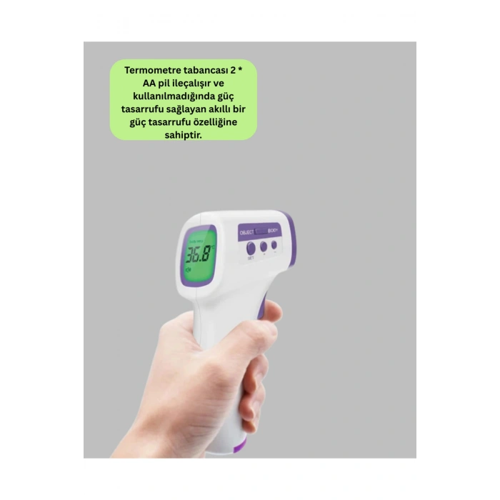 Kızılötesi Temassız Ateş Ölçer LCD Ekranlı Hassas Termometre