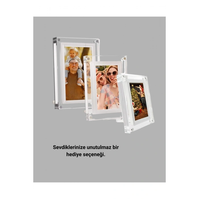 Dayanıklı ve Hafif Tasarım – 7 İnç Dijital Fotoğraf Çerçevesi Ev ve Ofis İçin