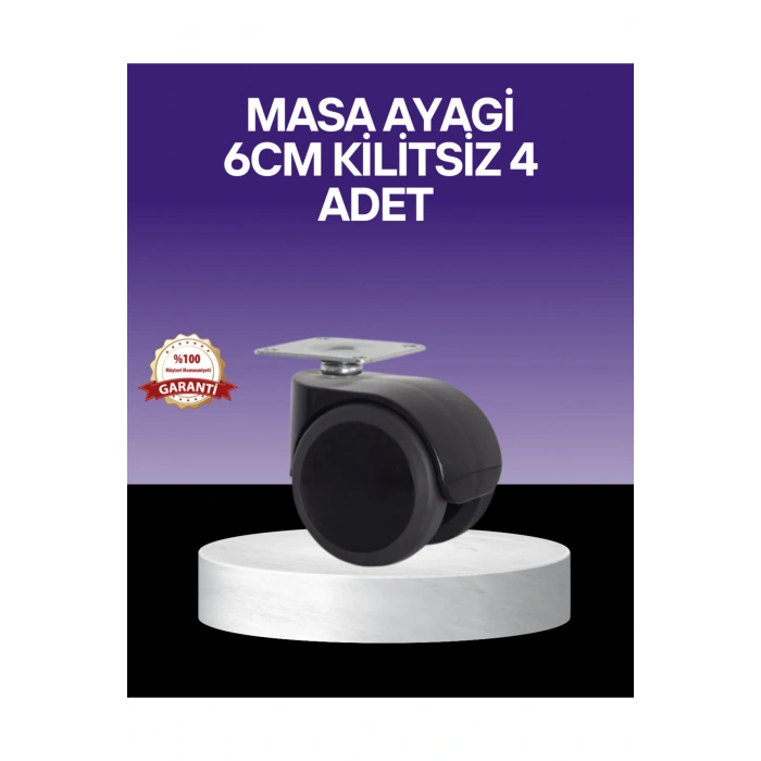 Çok Amaçlı Kilitsiz Masa Ayağı Tekerleği 6 cm