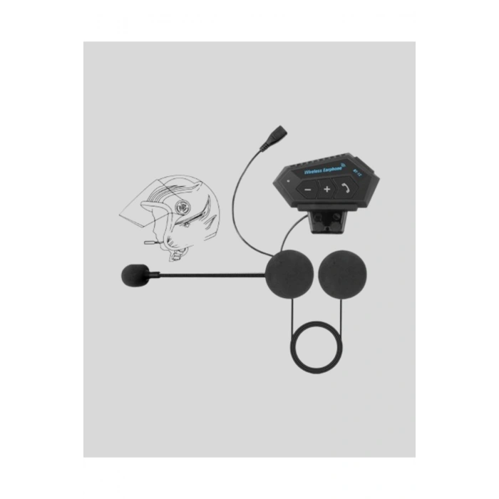 Motosiklet Kaskı İçin Bluetooth Kulaklık – Kablosuz, Mikrofonlu, Gürültü Azaltmalı BT22