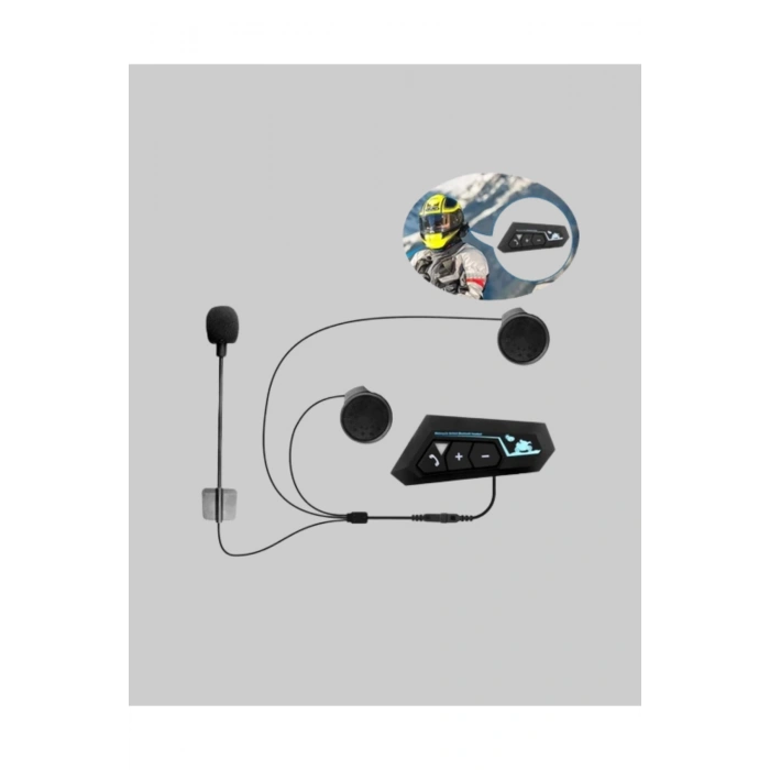 BT22 Kask İçi Bluetooth Kulaklık Hızlı Eşleşme ve Gürültü Önleyici Mikrofon