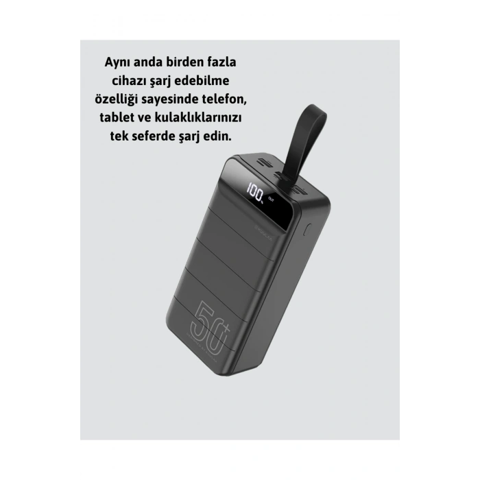 Profesyonel 50.000 mAh Powerbank – Aynı Anda Birden Fazla Cihaz Şarj Eden, Dayanıklı ve Güvenli Taşı