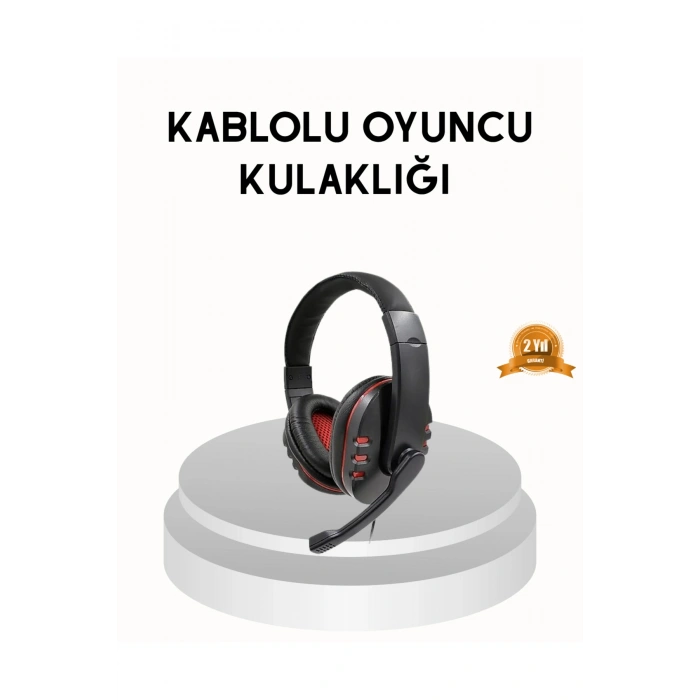 Profesyonel Gaming Kulaklık – Mikrofonlu, Yumuşak Pedli, Stereo Ses Kalitesi, Tere Dayanıklı