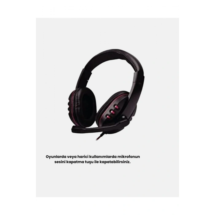 Stereo Ses Destekli Mikrofonlu Gaming Kulaklık – Yumuşak Pedli