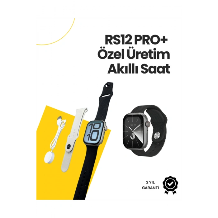 RS12 PRO+ 2025 Serisi Özel Üretim Full Ekranlı Akıllı Saat – Nabız ve Uyku Takibi, Bluetooth Arama,