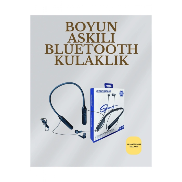 Uzun Süreli Kullanım İçin – Kablosuz Boyun Bantlı Kulaklık, 50 Saat Batarya