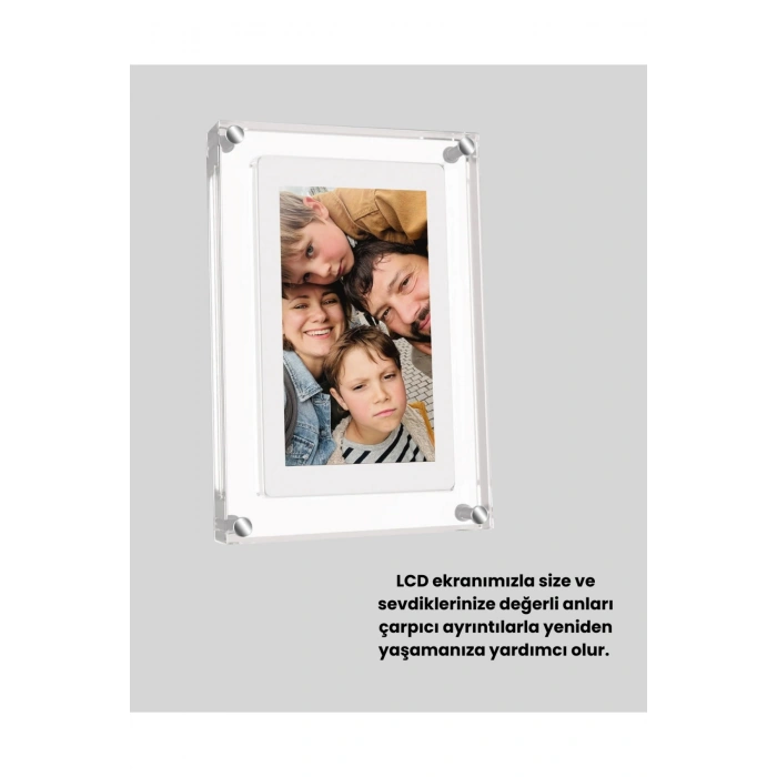USB-C ile Hızlı Şarj ve Veri Aktarımı – 7 İnç Dijital Görüntü Çerçevesi