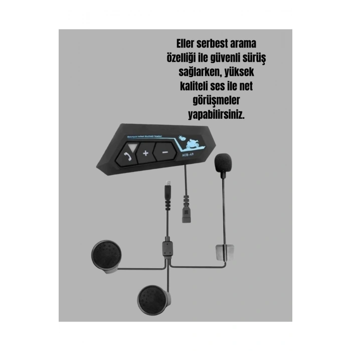 Motosiklet Sürüşleri İçin BT22 Kask Bluetooth Kulaklık Mikrofonlu