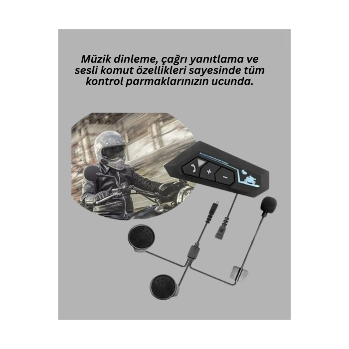 Motosiklet Sürüşleri İçin BT22 Kask Bluetooth Kulaklık Mikrofonlu