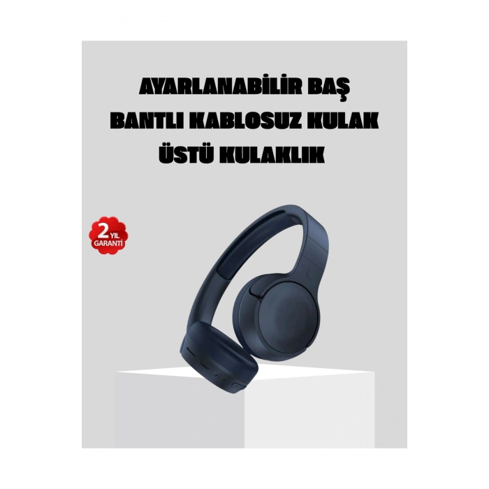 Kablosuz Bluetooth Kulaklık 5.0 18 Saat Kullanım Dinamik Sürücü Siyah